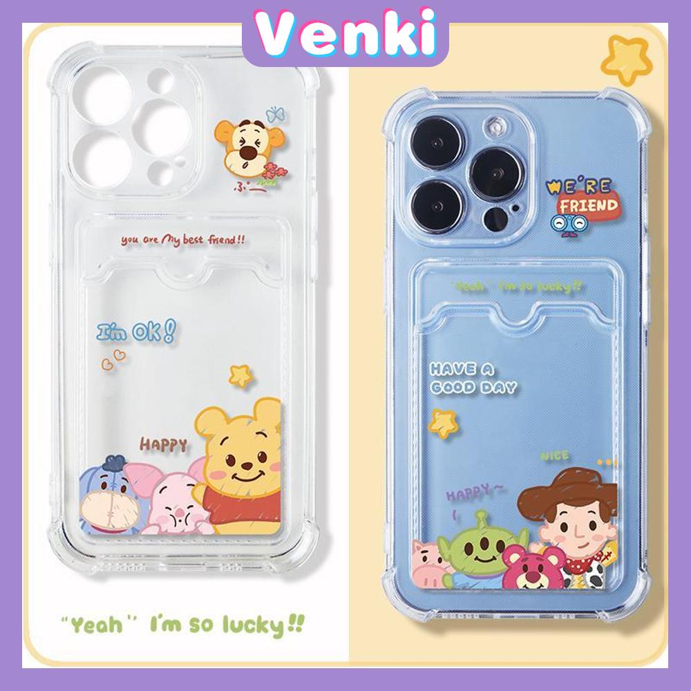 For iPhone 14 Pro Max Clear Card Storage Card Holder Case Cute Cartoon Camera Protection Shockproof For iPhone 14 13 12 11 Plus Pro Max 7 Plus X XR