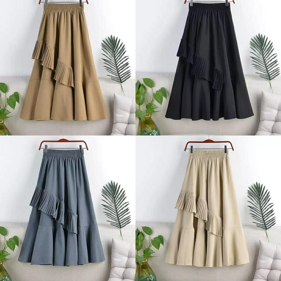 BEST SELLER AIDHA SKIRT - rok murah / skirt murah / rok panjang / rok wanita / rok / basic skirt / s
