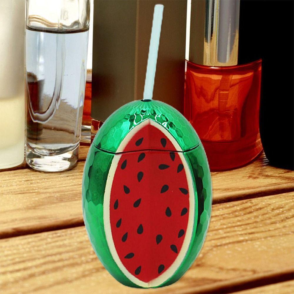 TOP 2pcs Gelas Plastik Semangka 700ml Perlengkapan Minum Anti Bocor Juice Mug