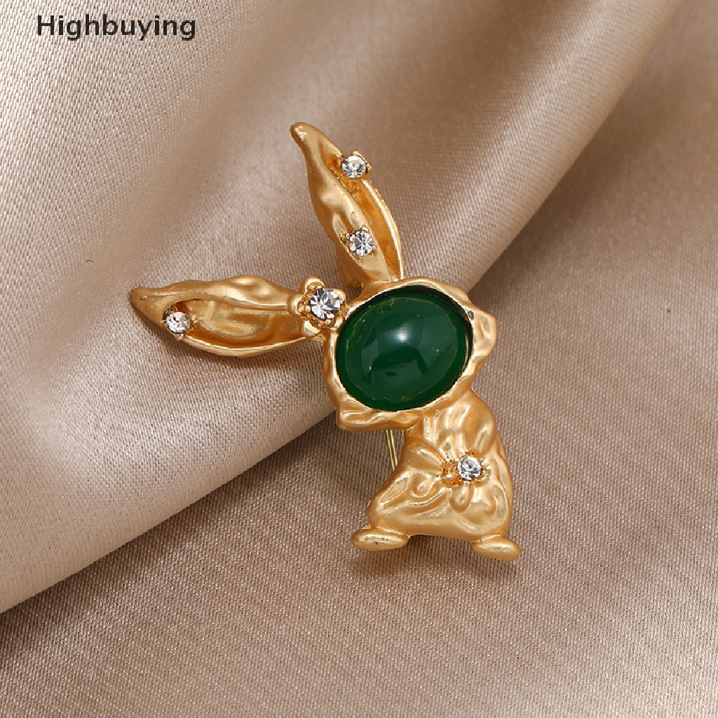 Hbid Cute Rabbit Lapel Pin Dancing Rabbit Bros Untuk Wanita Kualitas Tinggi Cute Bunny Animal Badge Kantor Pesta Bros Pin Hadiah Aksesoris Pernikahan Glory