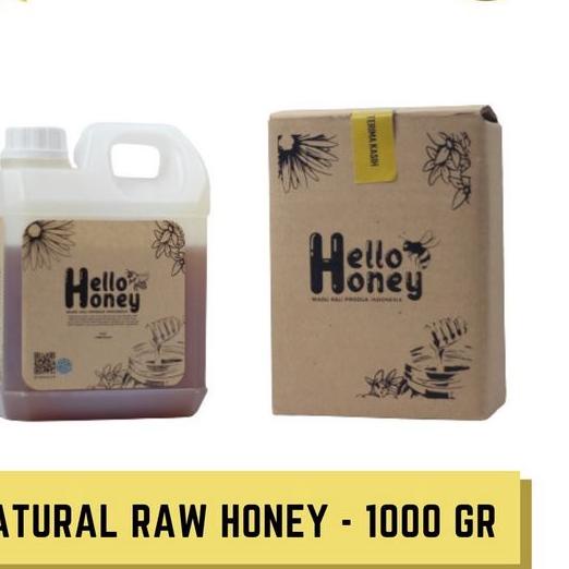 

➭ Hello honey 1kg (Manis) | Murni Asli Natural Raw Honey | Hutan Baduy Khas Uray Original 100% ♢