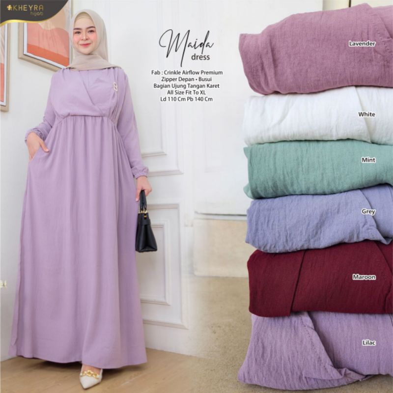 MAIDA DRESS ORI KHEYRA | Crinkle Airflow Premium