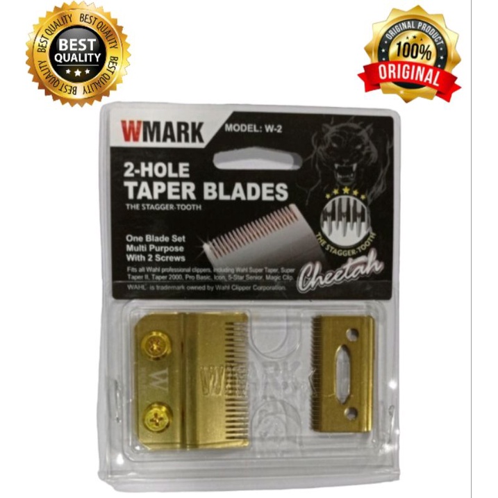 Mata Pisau Cukur WAHL Super Tapper 2 Hole Magic Clipper Blade Gold WMARK