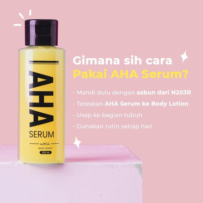 N203R AHA Body Booster Serum Bibit Pemutih Badan - 30 ml dan 100ml