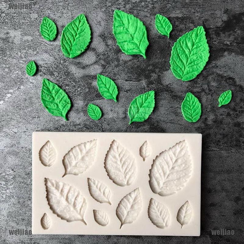 CETAKAN FONDANT KUE UNTUK DEKORASI KUE BAHAN SILIKON BENTUK DAUN