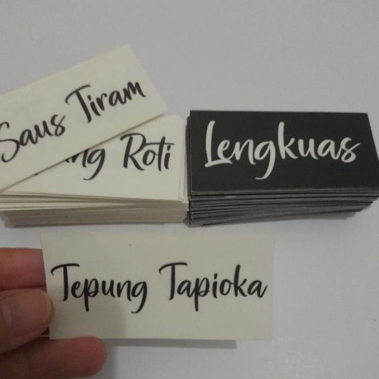 Banting harga (ISI 72 STIKER) STIKER TRANSPARAN LABEL BUMBU DAPUR TERLENGKAP ANTI AIR