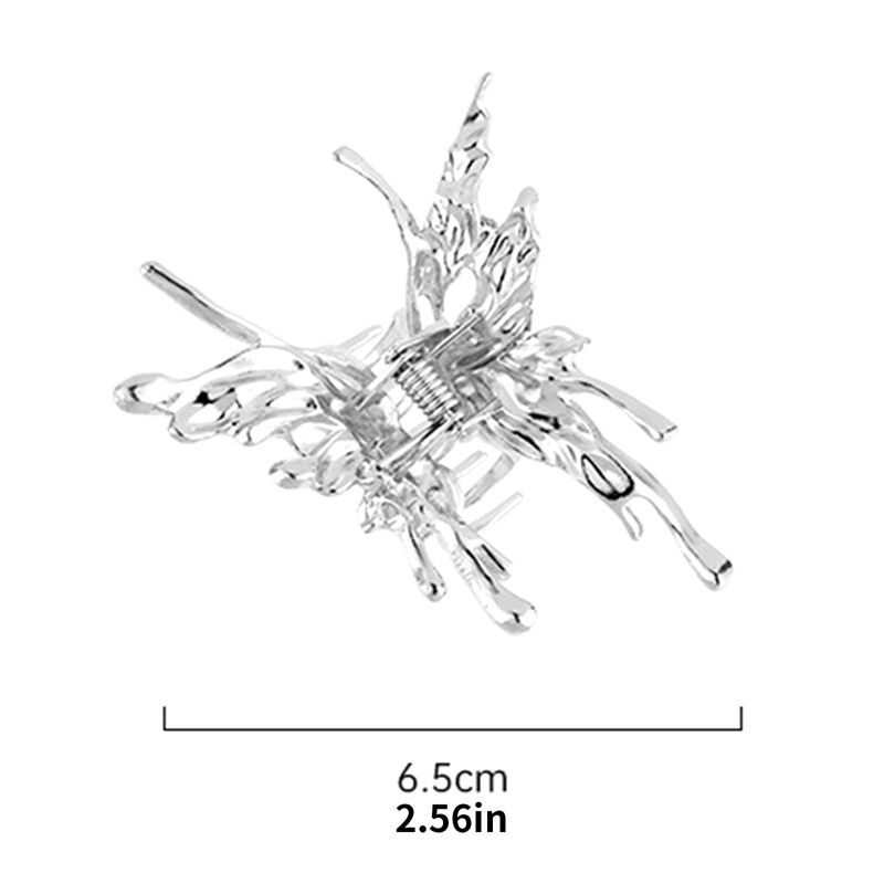Korea INS Terang Perak Cross Geometris Jepit Rambut Kupu-Kupu Ambil Klip Bunga Mawar Rambut Cakar Wanita Gadis Styling Barrette Hiasan Kepala