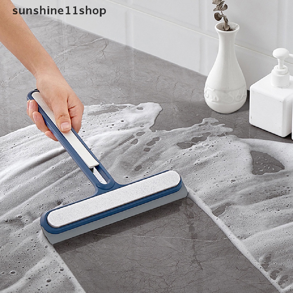 Sho 1Pc Lap Sikat Pembersih Jendela Kaca Dengan Gagang Squeegee Home Cleaning Tools N