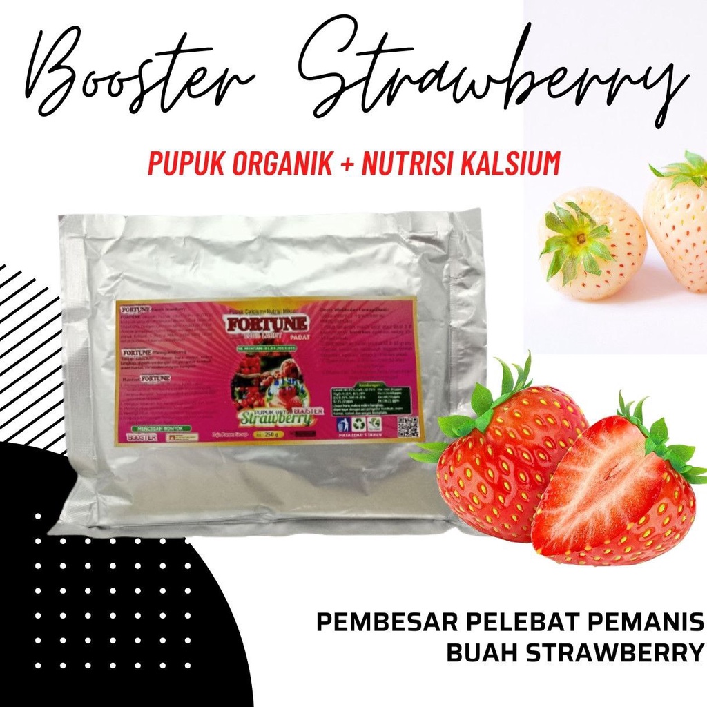 Booster Strawberry Organik, Pupuk Organik Perangsang Buah Strobery Agar Cepat Berbuah