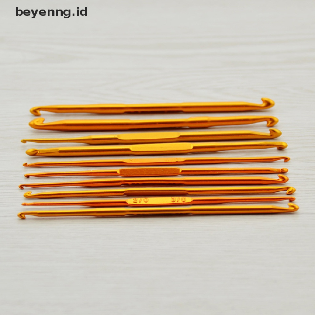 Beyen 10Pcs Alumina Crochet Hook Set DIY Knitg s Home Knitg Alat Jahit ID