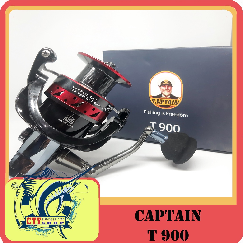 REEL CAPTAIN T900 7+1BB REEL PANCING REEL CAPTAIN GULUNGAN POWER HANDLE