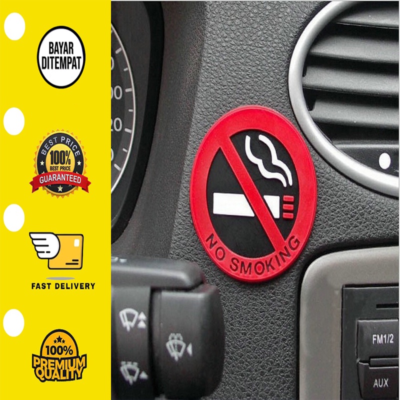 Sticker no smoking dilarang merokok untuk dalam mobil Rumah Kantor