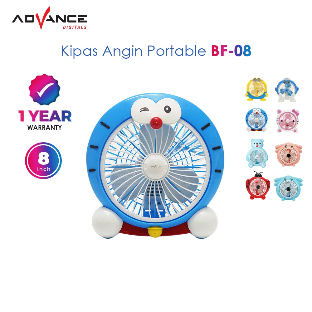 ADVANCE Listrik Kipas Angin Kartun Anak 8 Inci / Lucu Meja Kipas Mini BF-08 Asrama Kantor Fan