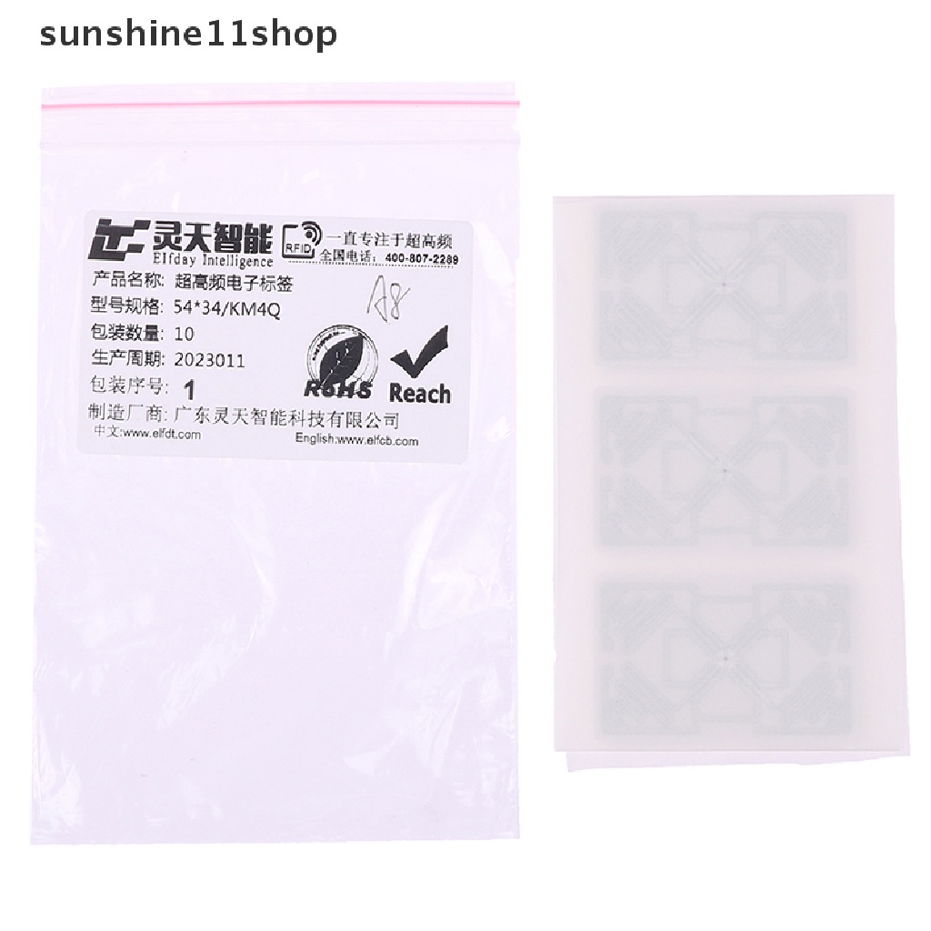 Sho 10pcs KM4/KM4Q/KU5/U8/U9 Label Stiker Perekat Pasif UHF RFID Tag Dengan Chip N
