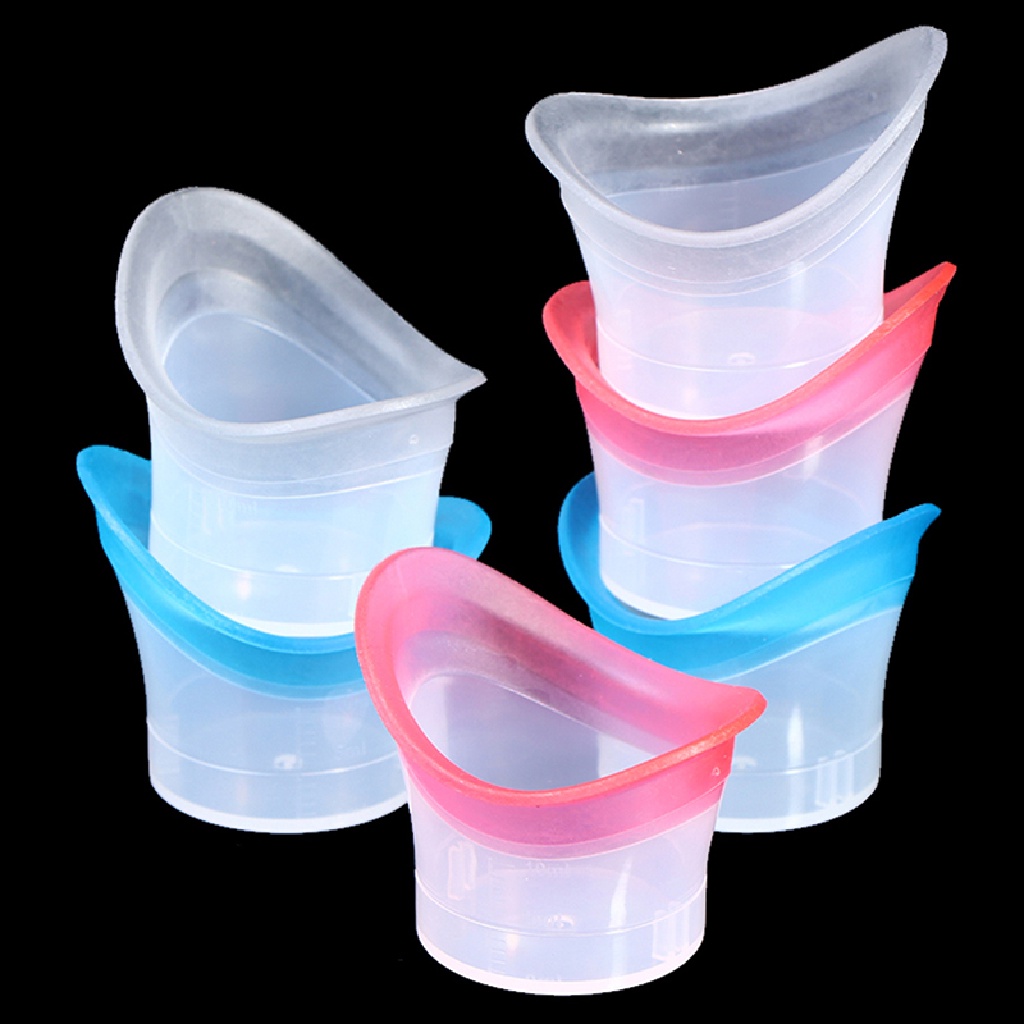 Power 2pcs Eyewash Cup Silicone Resuable Lembut Mata Mandi Cangkir Cuci Mata ID