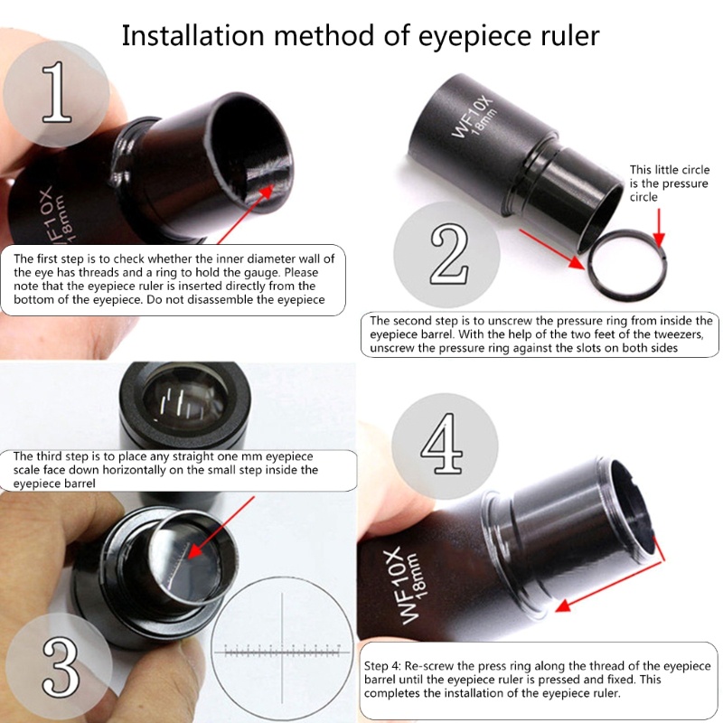 Btsg 0.01mm Cross Microscope Micrometer Oculars Reticle Untuk Microscope Eyepiece