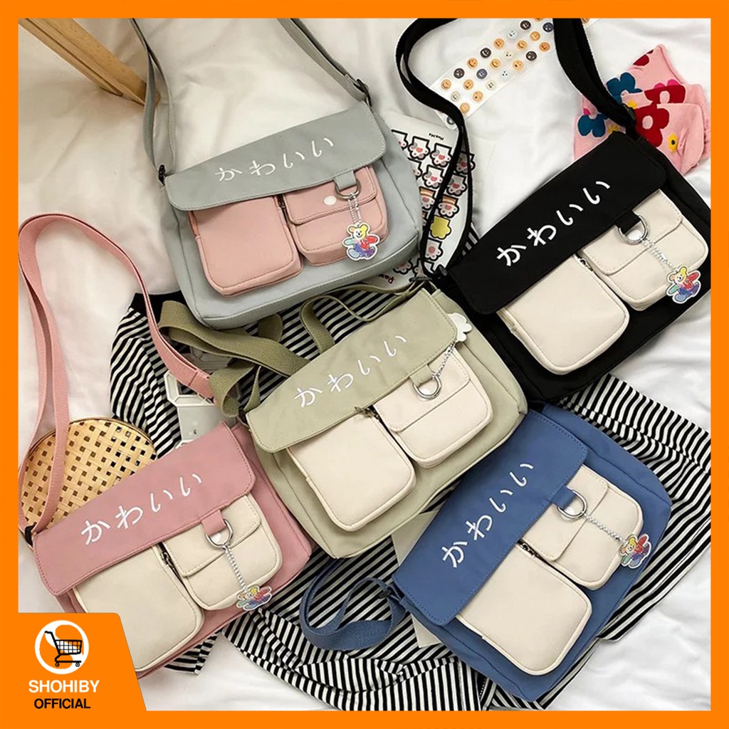 SHB Hiragana - Tas Selempang Wanita Slingbag Kanvas
