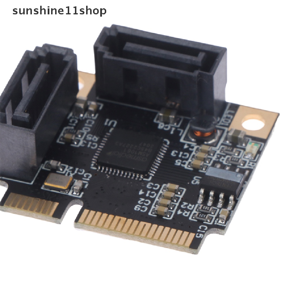 Sho ASM1061 Kartu Ekspanding Mini PCIE to SATA3.0 adapter Converter Controller N