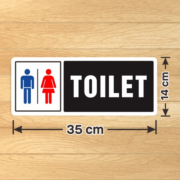 

Label Sticker Sign Stiker Marka Pintu Toilet Kamar Mandi WC 35 x 14 cm