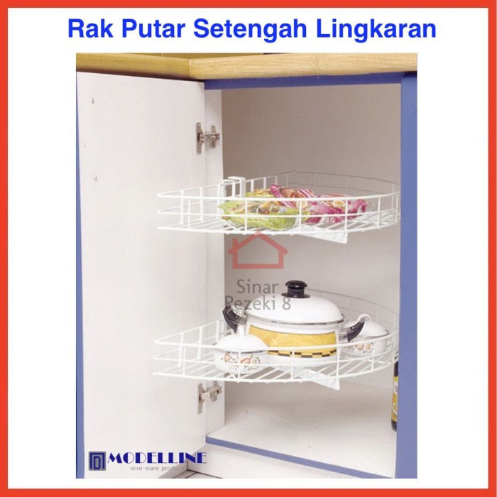 Rak Dapur Rak Putar Setengah Lingkaran Dapur Modelline / Sudut 180 Derajat B90A