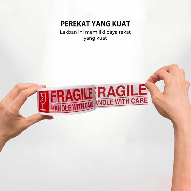 HORICI TAPE 45MMx100Y lakban Fragile Jangan di banting Isolasi Mudah Pecah Belah Aneka varian termurah satuan