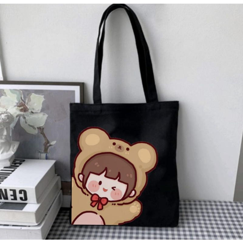 Tote bag remaja wanita keren Tas Sekolah girls Tas Belanja 37 x 31