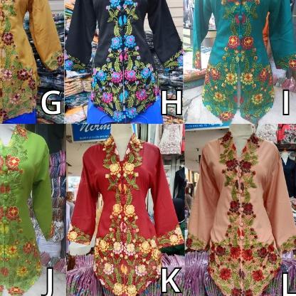 ۞ Kebaya Encim Bordir Atasan Kebaya Modern Navy Dan Hitam ★