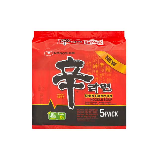 

NONG SHIM SHIN RAMYUN SPICY 5X120G