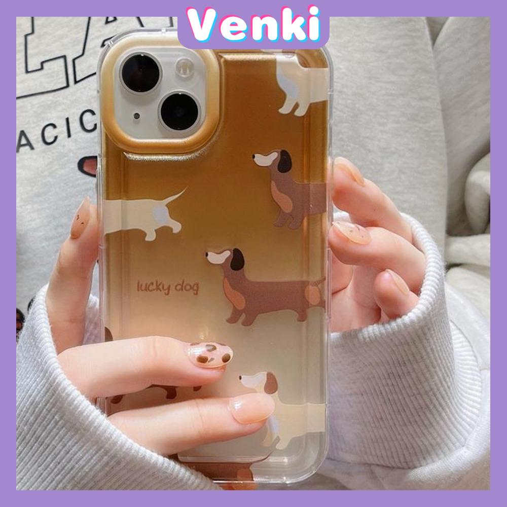 Case For iPhone 14 Pro Max Soft TPU Clear Jelly Airbag Case Cute Cartoon Bear and Puppy Camera Protection Shockproof For iPhone 14 13 12 11 Plus Pro Max 7 Plus X XR