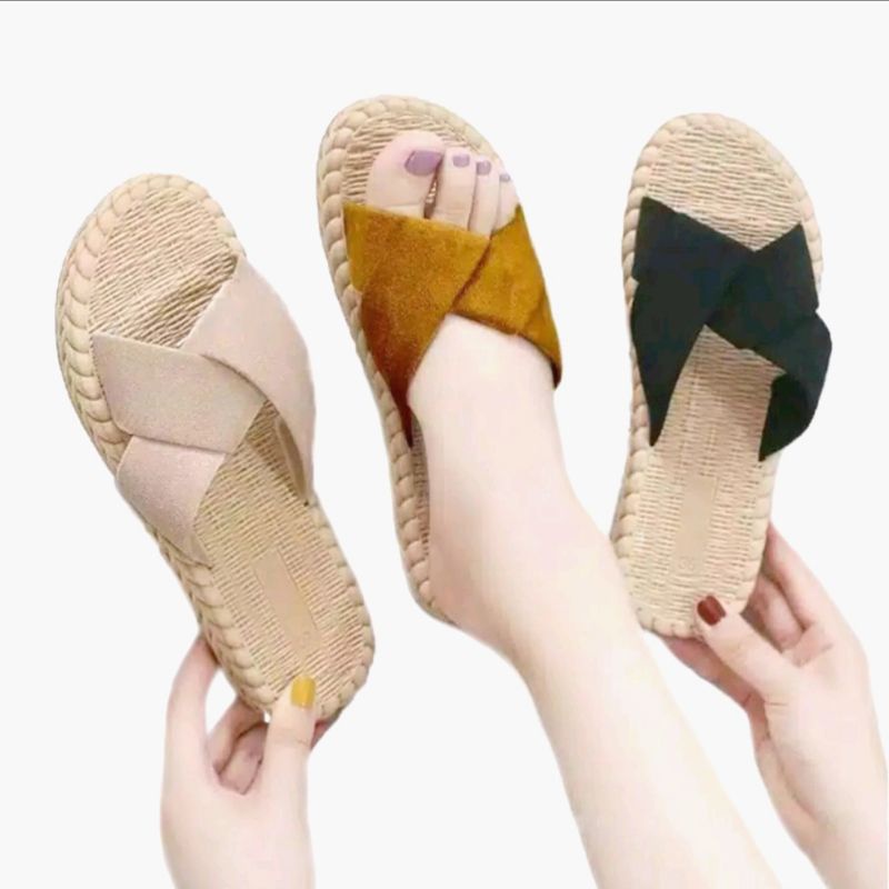 sandal slop kokop wanita model buga matahari