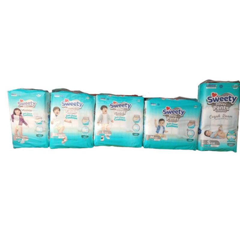 Sweety Silver Pants S66/M60/L54/XL44/XXL36