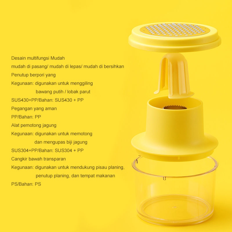 [BISA COD] Alat kitchenware Graters, Peelers &amp; Cutters 2 in 1 Multi-Fungsi Parutan Jagung Parutan Jahe Corn Stripper Alat Pemarut Jagung R355