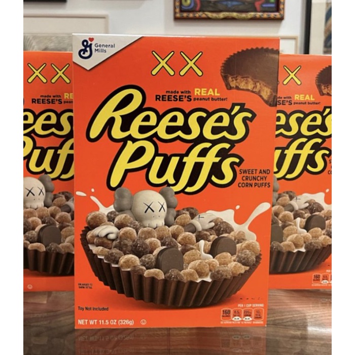 

Reeses Puffs Peanut Butter Kaws Edition Cereal Import 326gram