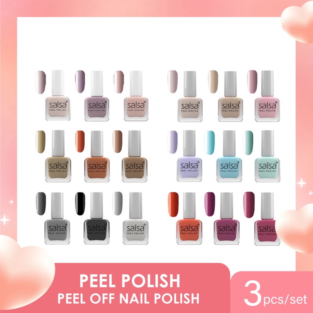 SALSA Peel Polish - Kutek HALAL Peel Off Lupas Breathable Hijab Friendly isi 3