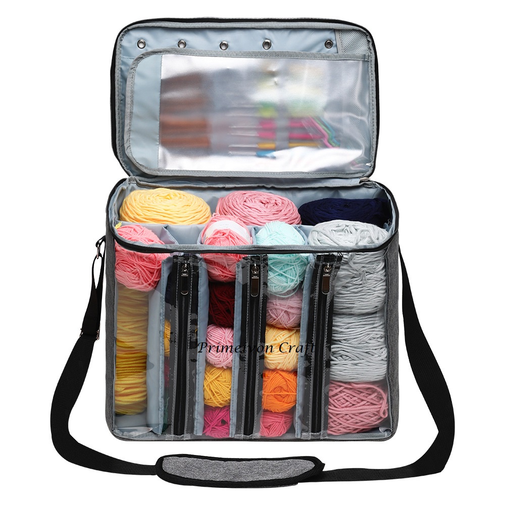 Tas perlengkapan rajut/ Yarn organizer bag/ storage bag T070