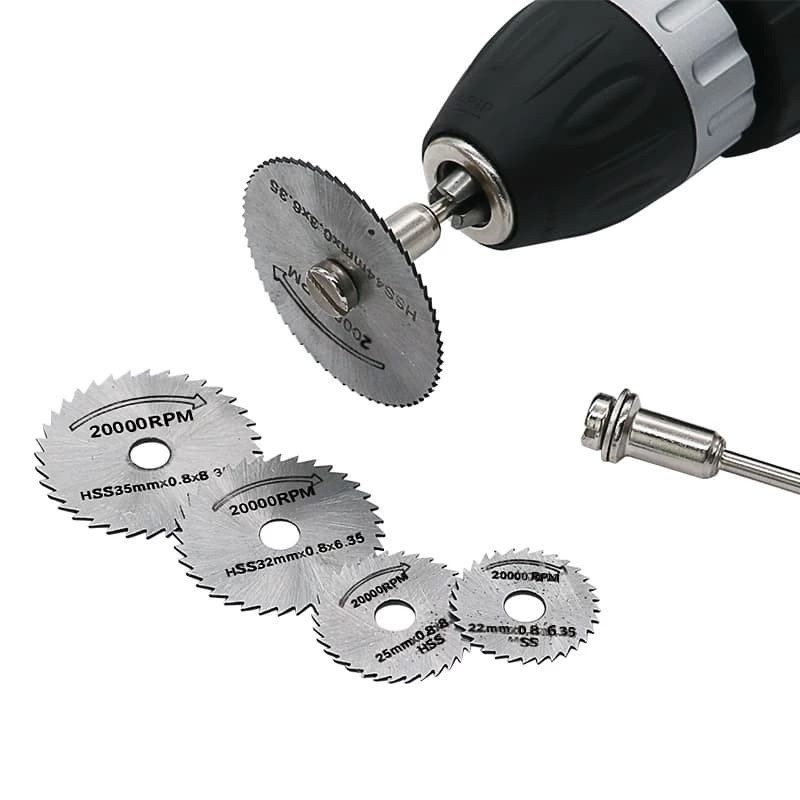 Mata Bor Mini Set Mata Bor Mini Grinder Set Mata Bor Gerinda Mini Kayu HSS Saw Blade 5pcs