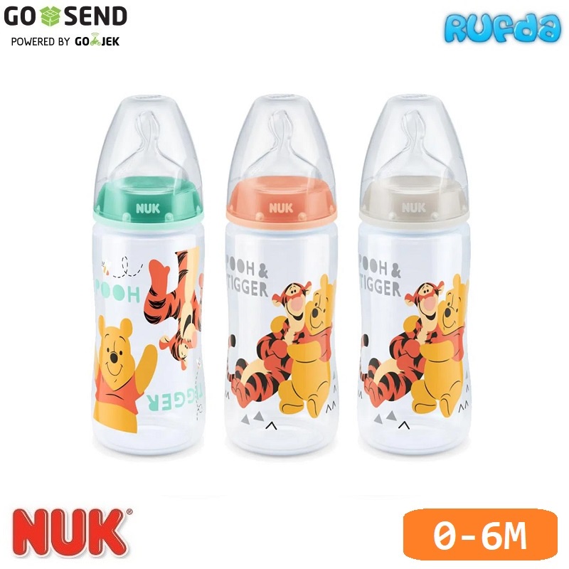 NUK 300ml Botol Susu Winnie the Pooh Premium Choice Plus Baby Bottle Wideneck Wide Neck