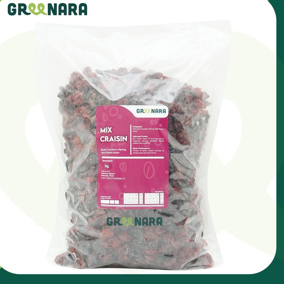 

℮ Greenara Craisin 1Kg / Mix Dried Cranberry dan Raisin ✽