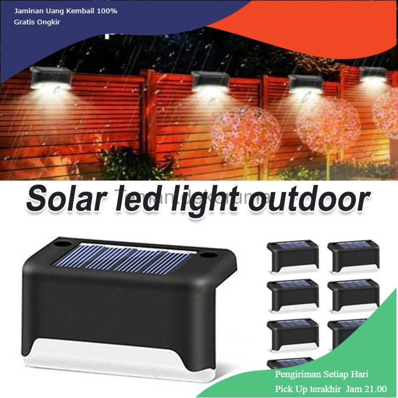 TD - LMP OOBEST Lampu Taman Hias Pagar Deck Light Solar IP55 Cool White 8 PCS - OO12