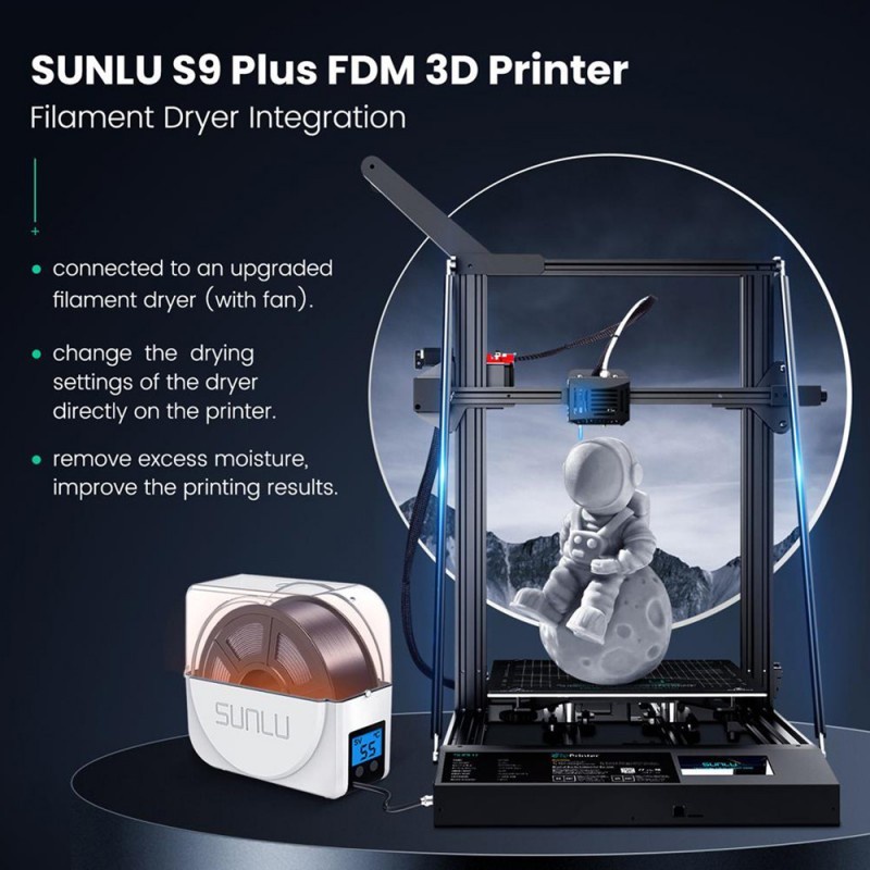 Sunlu S9 Plus 3D Printer Ukuran Besar Autoleveling with FilaDryer Box