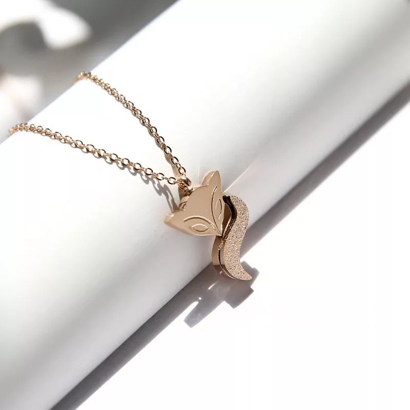 Kalung Titanium Wanita Model Ruba Anti Pudar harga grosir bayar di tempat