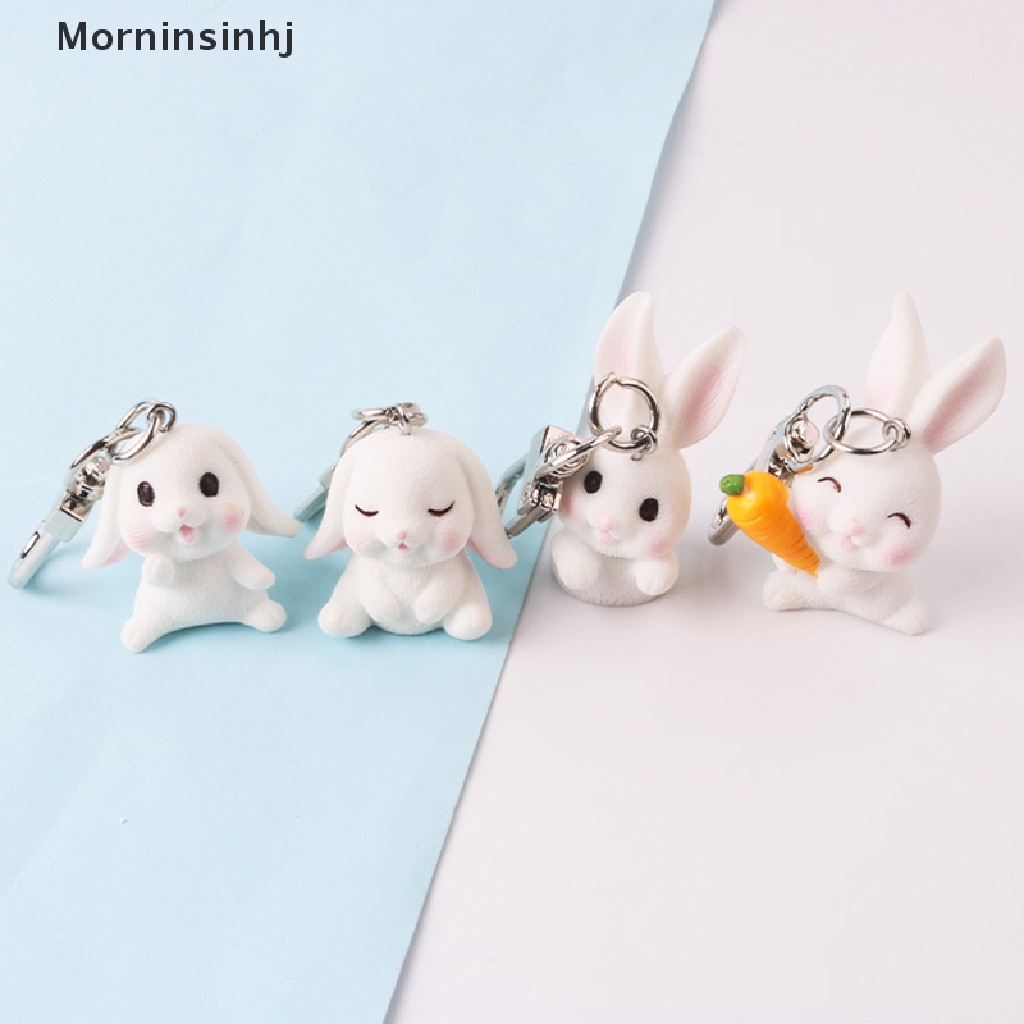 Mornin Liontin Hewan Kelinci Lucu Keychain Keyring Untuk Wanita Pria Anak Kartun Tas Mobil Earphone Box Perhiasan id