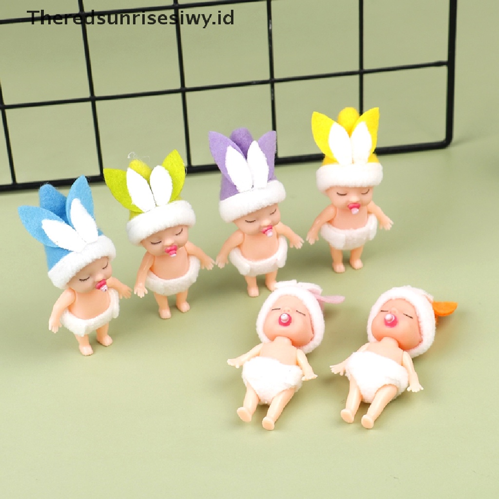 # Baju Lebaran # Boneka Rumah Elf Boneka Paskah Dot Bunny Baby Elf Doll Mainan Boneka Kaki Lengan Bergerak~