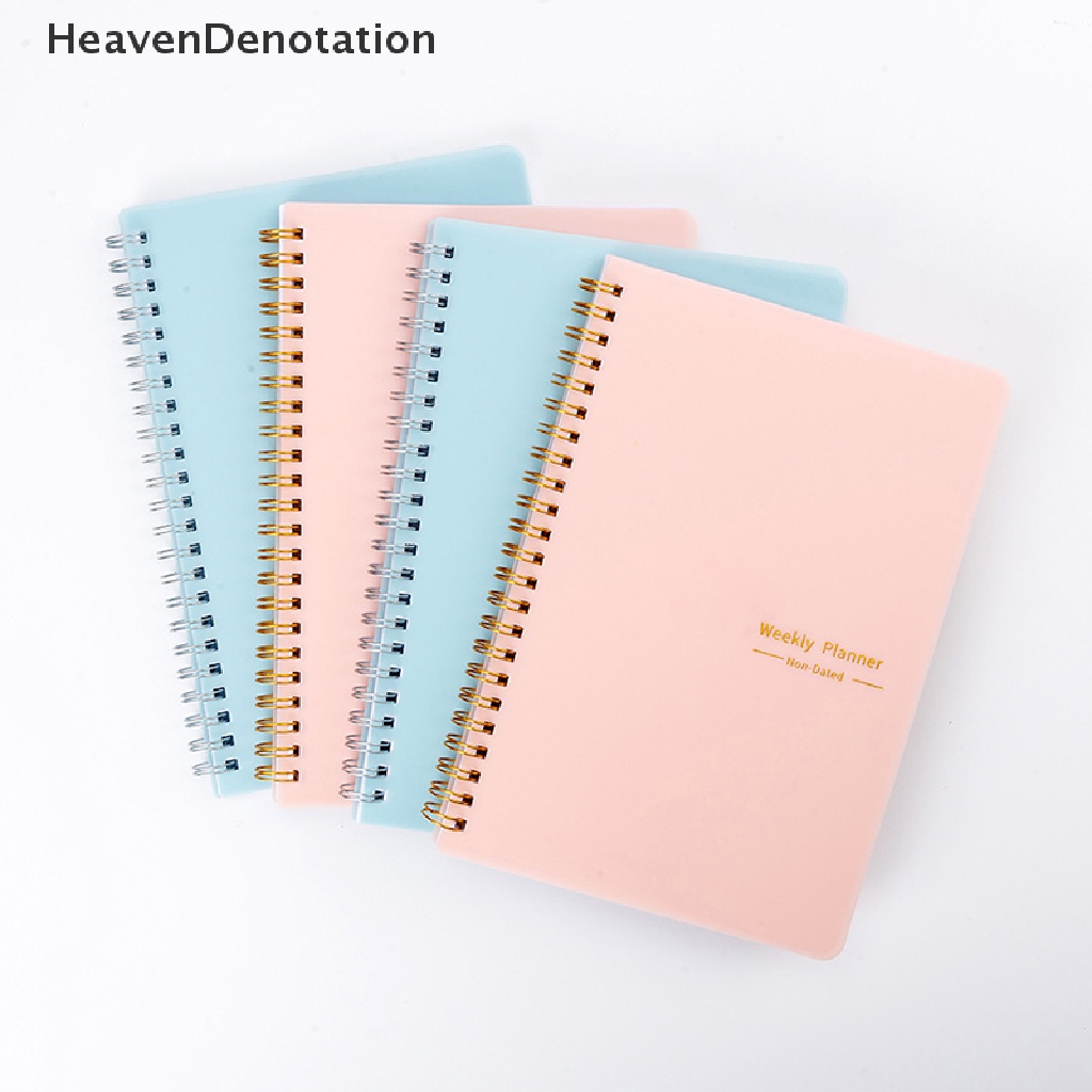[HeavenDenotation] A5 Agenda Planner Notebook Diary Weekly Planner Goal Habit Tracker Jadwal Organizer Jurnal Notebook Untuk Alat Tulis Sekolah Kantor HDV