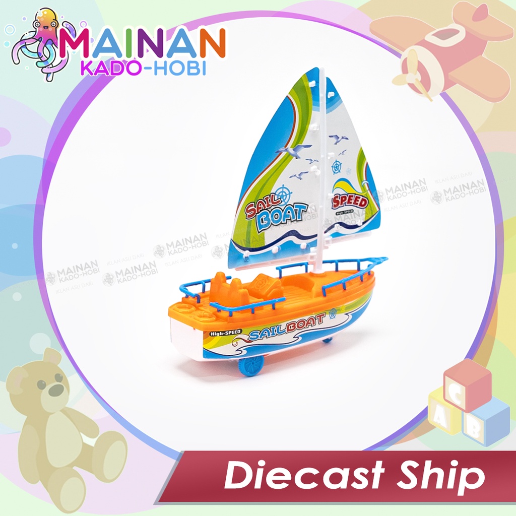 HADIAH HOBI MAINAN ANAK EDUKASI DIECAST MINIATUR SHIP SAIL BOAT PERAHU KAPAL LAUT