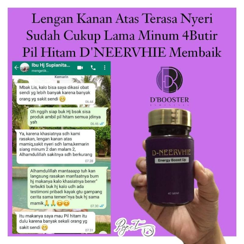 DNEERVHIE 1 BOTOL ISI 40 PIL HITAM AJAIB TERBAIK ORIGINAL