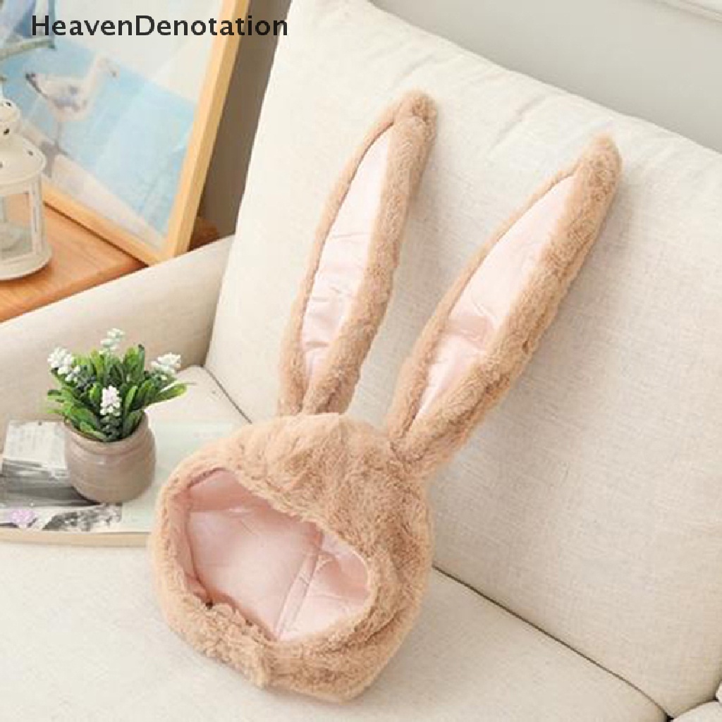 [HeavenDenotation] Plush Rabbit Bunny Ears Hat Earflap Penghangat Kepala Topi Perlengkapan Foto Untuk Wanita HDV