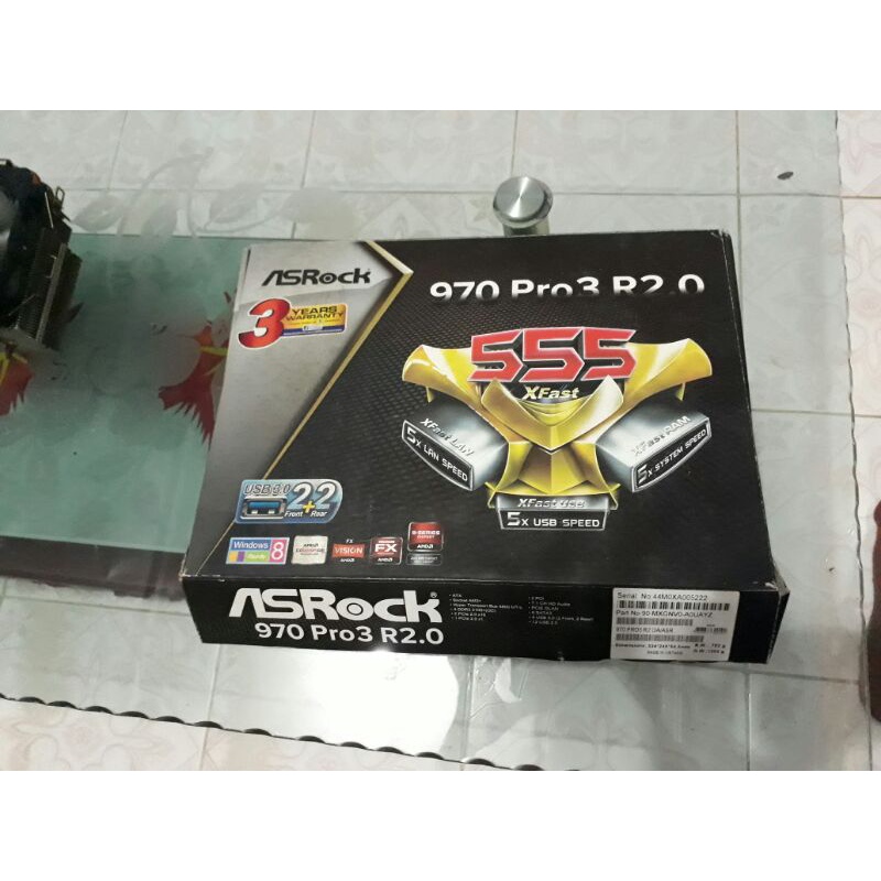 Motherboard Asrock 970 pro3, Processor fx 6300, RAM