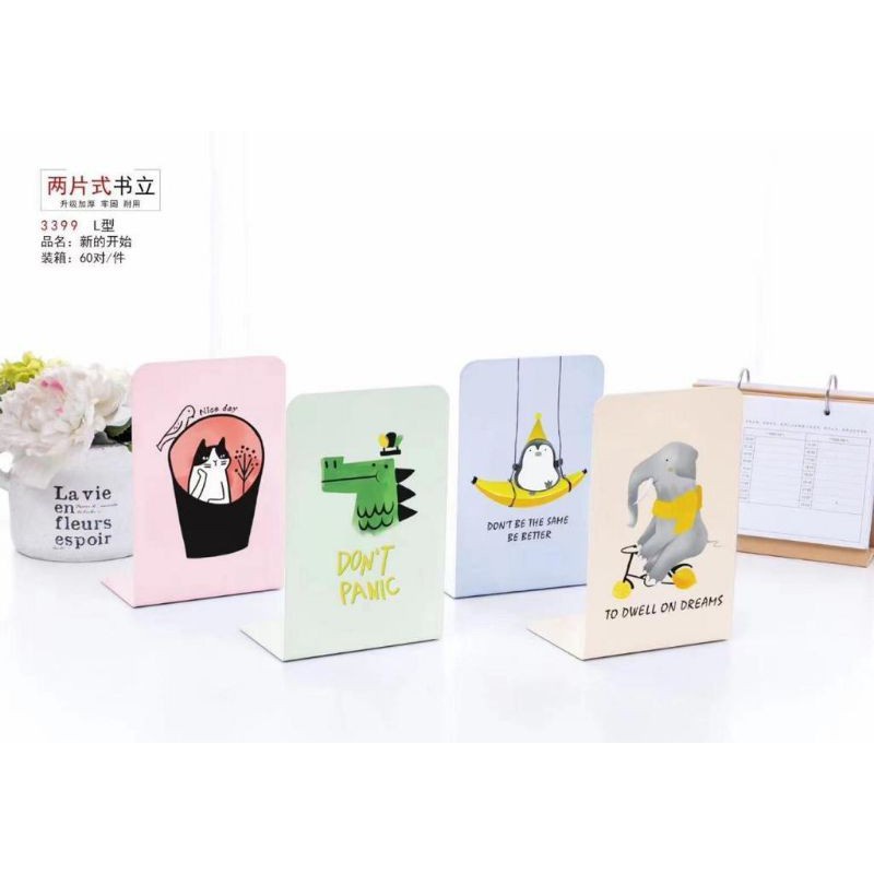 

Terlaris ✨ -penahan buku atau pembatas buku dari besi motif animal- 2.2.23