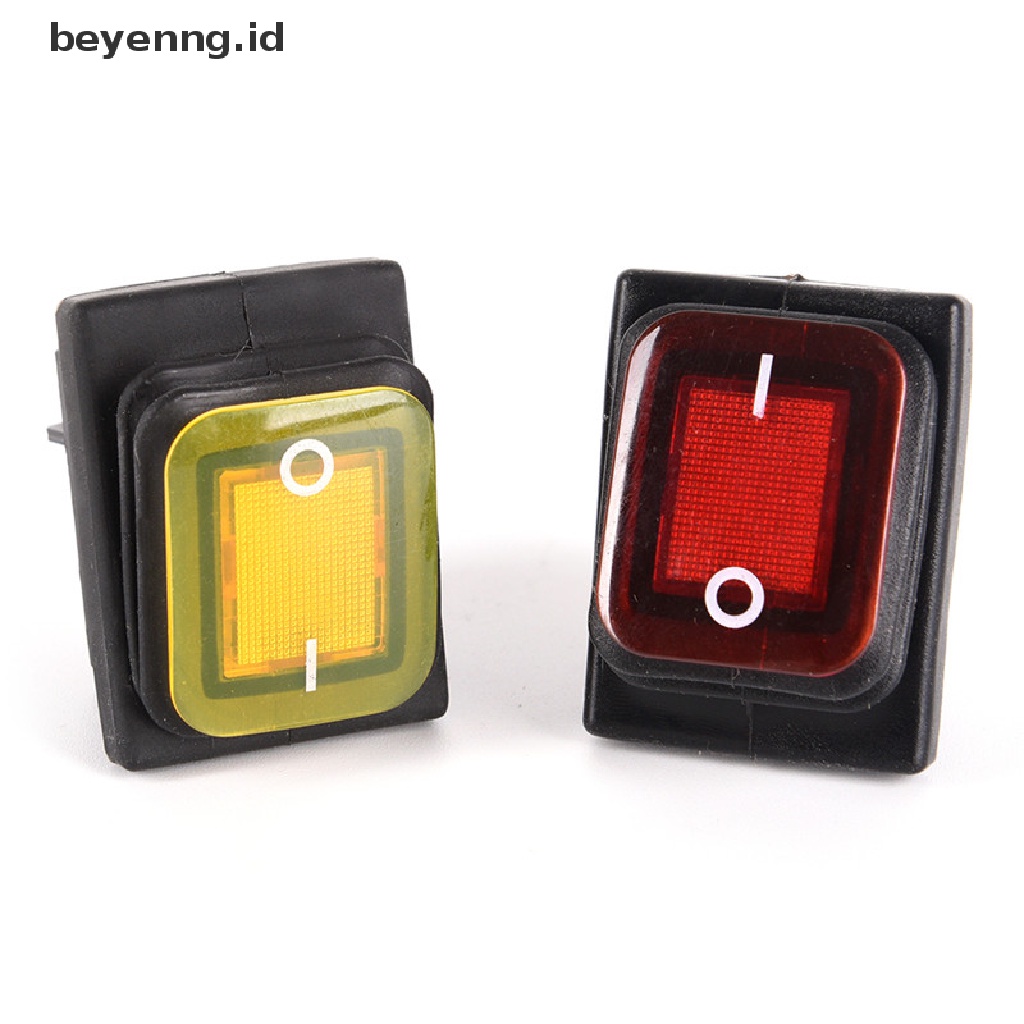 Beyen Waterproof 4pin 12V LED Rocker Toggle Switch Momentary Mobil Perahu Laut On-off ID